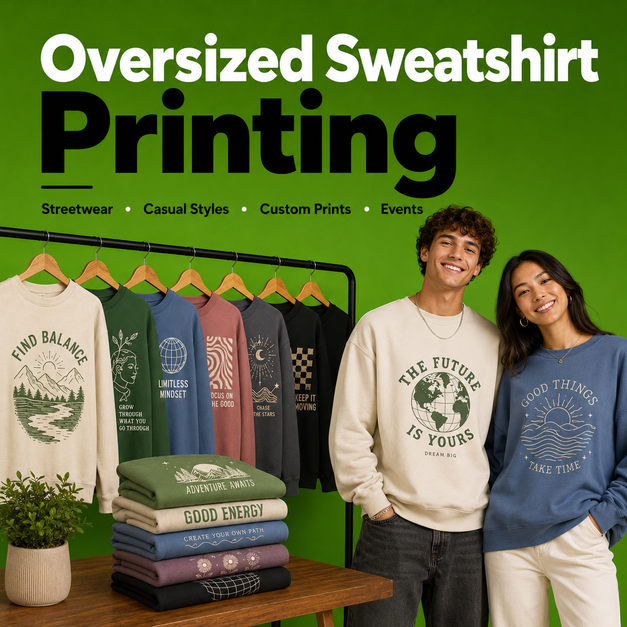 Oversized Sweatshirt Printing Leeds