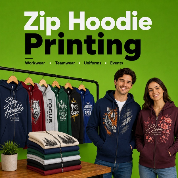 Zip Hoodie Printing Leeds